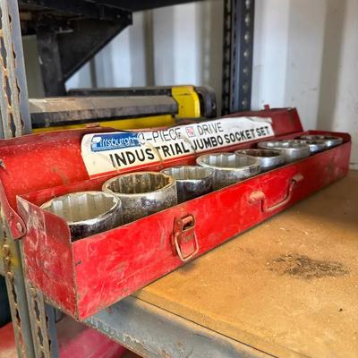 Pittsburgh Industrial Jumbo Socket Set -  8 Drop Forged 12 PT Sockets