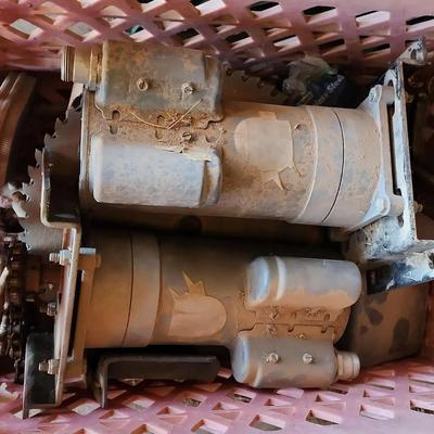 Red Mystery Starter Crate - 2 Motor Starters, Saw Blades, Clamps