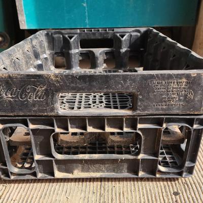 (2) Black Vintage Crates, Coca-Cola & Southern Canners Of Texas