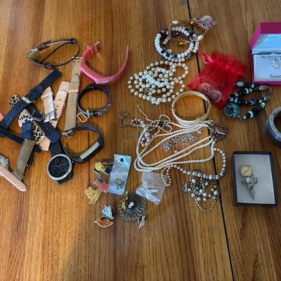 Jewelry - Bracelets, Ring, Clip-on Earrings, Pins, Watches, Faux Pearl, Native American