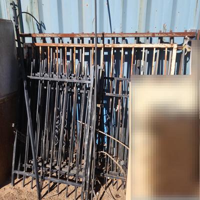 Lots Of Fencing, Various Sizes, Ornate & Standard Pieces, Black, White
