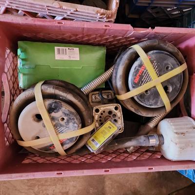 Variety Lot -  (2) New Airmaxx Double Convoluted Air Springs, Light Bulbs, Sears Water Pump