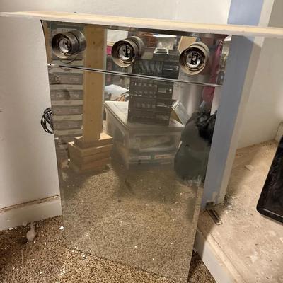 Mirrored Medicine Cabinet With Lights & LED Light Panel