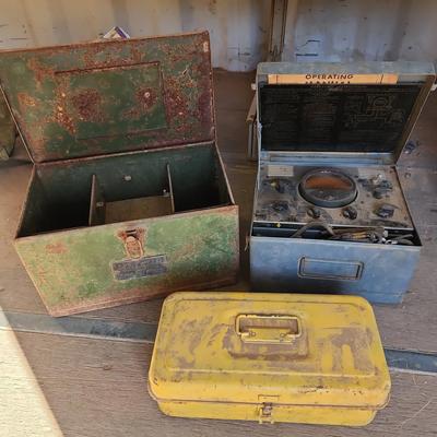 VTG Heyer Products Low Voltage Circuit Tester - Servwell Magneto Charger Box & Yellow Metal Tool Box