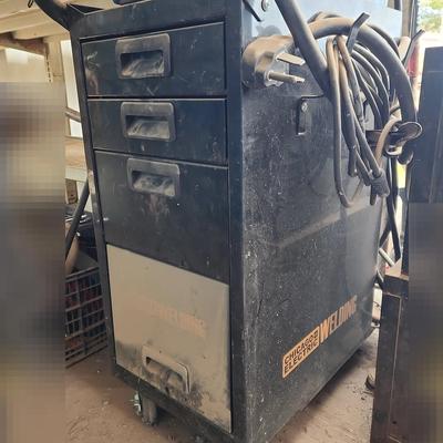 Chicago Electric Rolling Welding Cart, Black, 3 Drawers, 1 Cabinet, 33" Tall X 16" Wide X 30" Deep