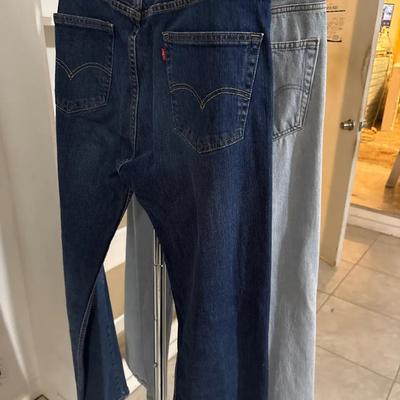 Levi 505 Jeans (2) - Light + Dark Wash, 34x34 - Hangers Not Included