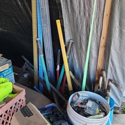 Tools & Electrical Items - Drywall Squares, Hand Tools, Shovels, Flashlight, Hand Saws, Wrench