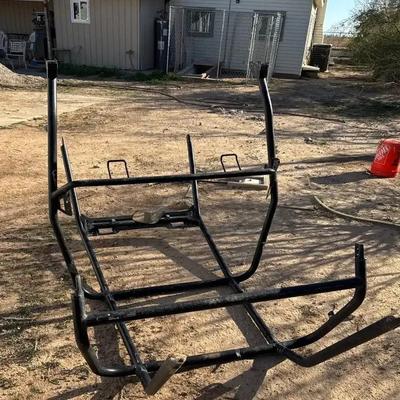 Polaris UTV Roll Cage Bar - Black, Metal, Rearview Mirror