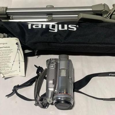 Tripods (1 New Targus) & Panasonic Camera