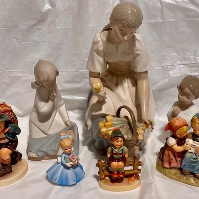 Vtg Figurine Lot: Zaphir, Lladro, Goebel, Napco