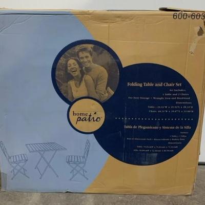 Outdoor Folding Table & Chairs Bistro Set