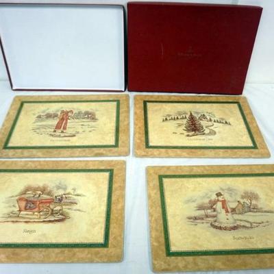 Sale Photo Thumbnail #71: 1071	VILLEROY & BOCH CHRISTMAS PLACE MATS, EACH APPROXIMATELY 11 1/4 IN X 16 IN IN ORIGINAL BOX
