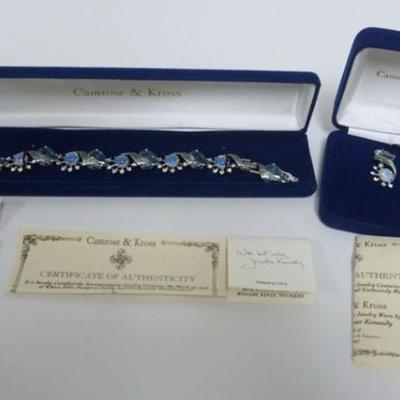 Sale Photo Thumbnail #103: 1103	CAMROSE & KROSS JACQUELINE KENNEDY BRACELET AND EARRING SET
