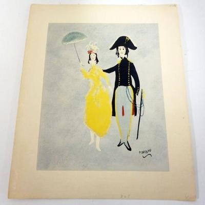 Sale Photo Thumbnail #61: 1061	PAUL LUCIEN DESSAU PRINT, APPROXIMATELY 11 IN X 13 1/4 IN OVERALL
