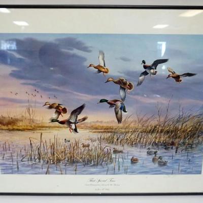 Sale Photo Thumbnail #41: 1041	JAMES H. KILLEN ARTIST SIGNED AND NUMBERED DUCK PRINT, TITLED *THAT SPECIAL TIME*, APPROXIMATELY 24 IN X 32 IN OVERALL
