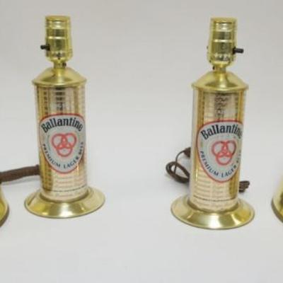 Sale Photo Thumbnail #7: 1007	BALLENTINE BEER VINTAGE OLD NEW STOCK, CONE TOP METAL BEER CAN LIGHTS, NEWARK NJ
