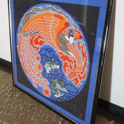 Sale Photo Thumbnail #39: 1039	LARGE FRAMED ERTE PRINT, APPROXIMATELY 38 IN X 39 IN OVERALL
