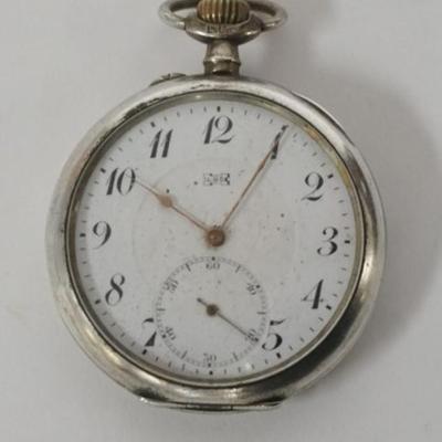 Sale Photo Thumbnail #124: 1124	COIN SILVER L.U.C. 15 RUBIS POCKET WATCH MARKED ANVERS 1885 1896 1893 GENEVE ZURICH
