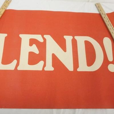 Sale Photo Thumbnail #27: 1027	ORIGINAL WWI POSTER, APPROXIMATELY 20 IN X 27 1/2 IN, WEAR ON EDGES
