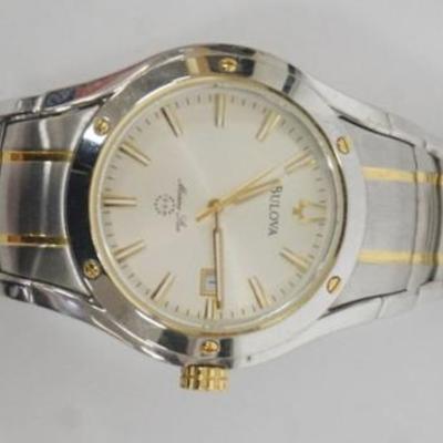 Sale Photo Thumbnail #125: 1125	BULOVA MARINE STAR MENS WATCH
