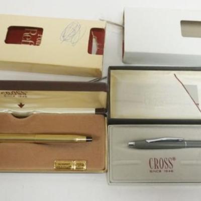 Sale Photo Thumbnail #131: 1131	CROSS VINTAGE PENS, 1 CHROME 3502 AND 1 10K GOLD FILLED 4502 BOTH WITH REFILLS
