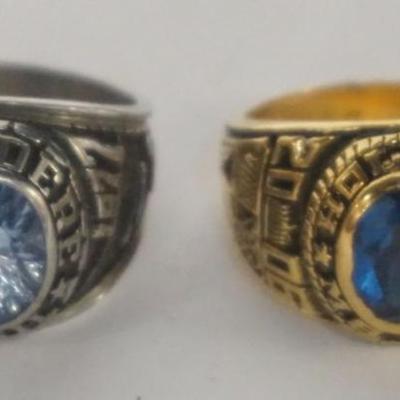 Sale Photo Thumbnail #115: 1115	2 HIGH SCHOOL CLASS RINGS, 1 REED AND 1 ULTRIUM, BOTH APPROXIMATE SIZE 7
