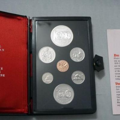Sale Photo Thumbnail #167: 1167	1974 ROYAL CANDIAN MINT COIN SET IN BOOK
