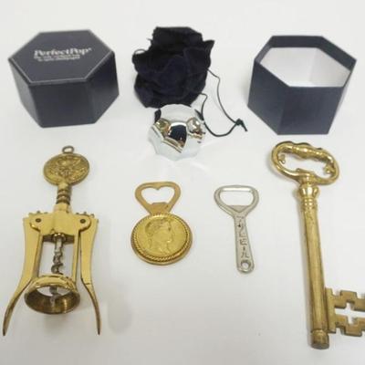 Sale Photo Thumbnail #6: 1006	GROUP OF ASSORTED VINTAGE BOTTLE OPENERS, CORK SCREW AND CHAMPAGNE OPENER
