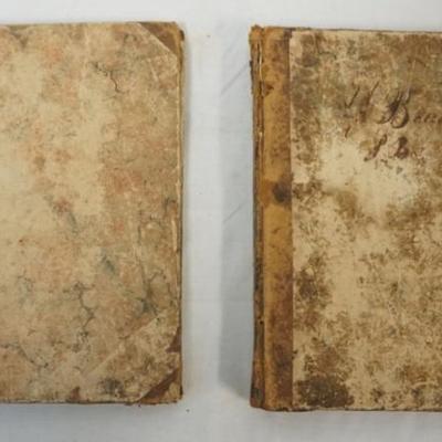 Sale Photo Thumbnail #20: 1020	2 ANTIQUE LEDGER BOOKS, EARLY 1800'S, EACH APPROXIMATELY 7 IN X 8 IN
