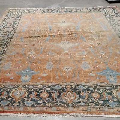 Hand Knotted Vintage Wool Rug Persian Vs Heriz 13'10" X 9'10"