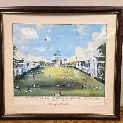Signed Art Print "The Lawn University Of Virginia" by Parks Pegram Duffey III 
