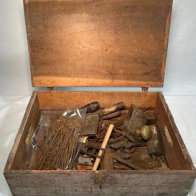 Mix Of Antique And Vintage Carpentry Hand Tools- Barrel Maker’s Bung Tap And Tools