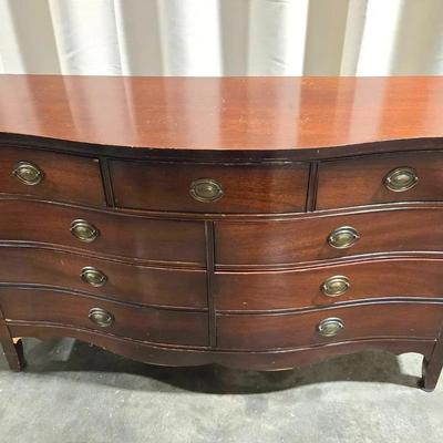 Vintage Dixie Furniture Bow Front Dresser