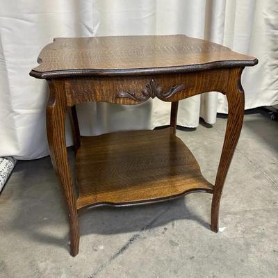 Tiger Oak Accent Side Table
