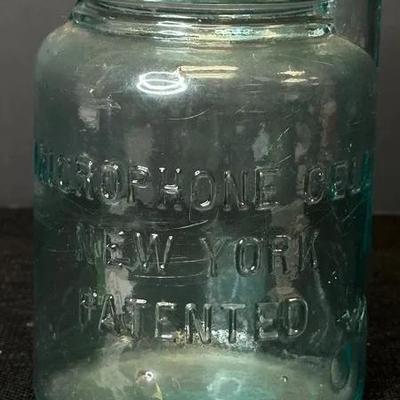 Antique Telephone Batter Jar