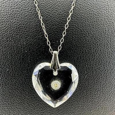 Diamond & Sterling Silver Heart Pendant Necklace