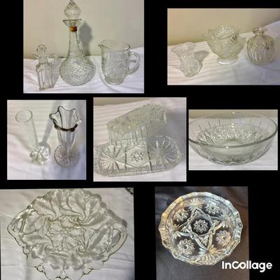 Vintage Cut Glass/crystal Lot Fostoria, Westmoreland