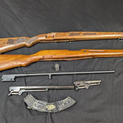 Assorted Gun Parts ..Barrels, Stocks, Magazine, Etc.