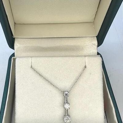 Lab Grown Diamonds & Sterling Silver Necklace - 1/2 CTTW