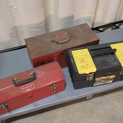 3 Tool Boxes & Contents
