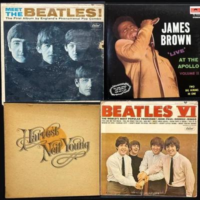 20 Vintage Vinyl Records- The Beatles, James Brown, Neil Young & More
