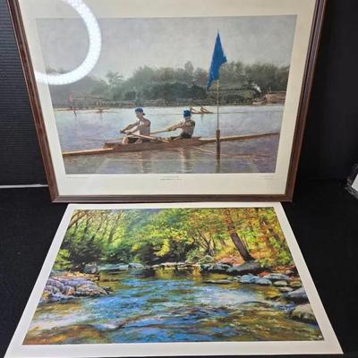 Framed Thomas Eakins & DW Zuck Art Prints 