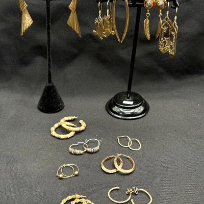 Gold-Toned Hoop And Dangly Earring Collection