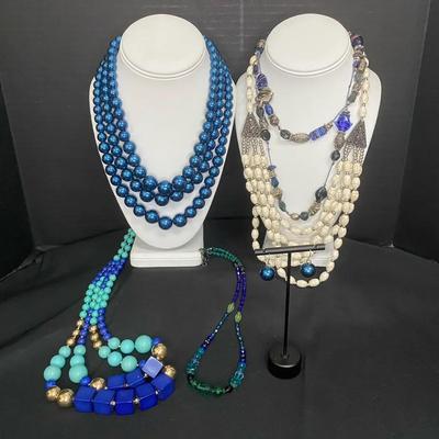 Beaded Necklaces and Matching Earrings