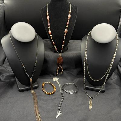 Bohemian Earth Toned Jewelry Lot