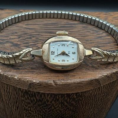 Vintage Ladies’ Hamilton RGB 10K Gold Bevel Stretch Watch