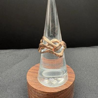  Rose Gold-toned 6-band Puzzle Ring