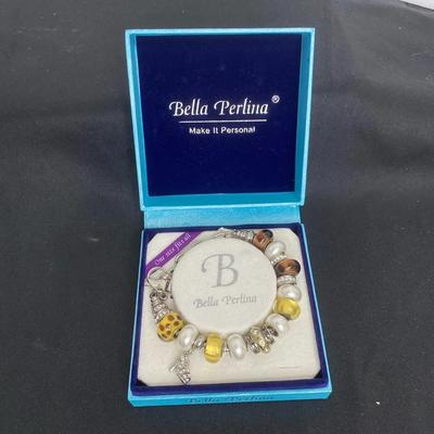 Bella Perlina Beaded Charm Bracelet New In Box