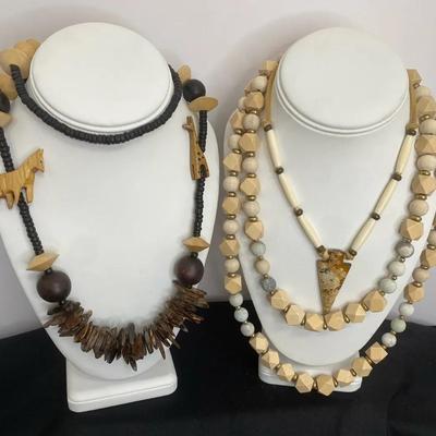 Wooden Beaded Necklaces