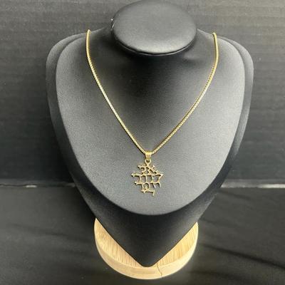 14k Gold Ani LeDodi Pendant And Chain 